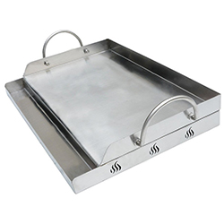 only fire universal stainless steel rectangular griddle