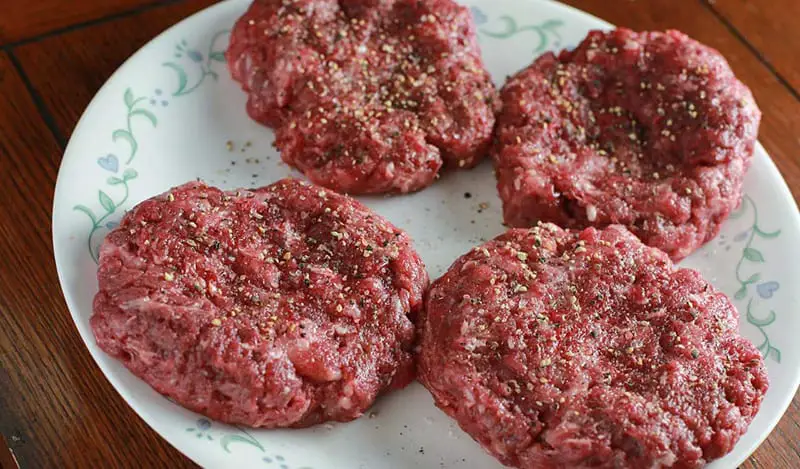 coarsely ground venison meat