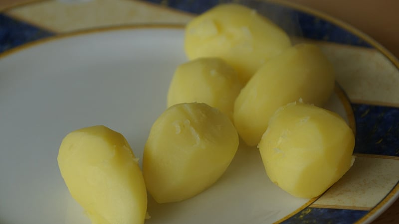 boiled potatoes