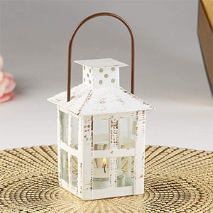 kate aspen vintage white distressed small candle lantern