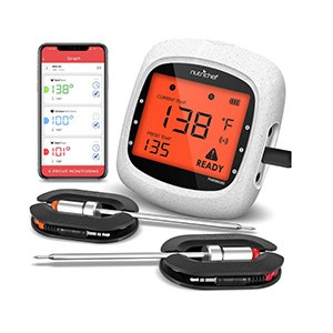 nutrichef smart bluetooth bbq grill thermometer