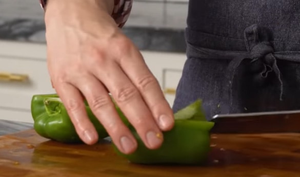 cut bell peppers