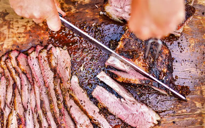 how to cut sliced brisket