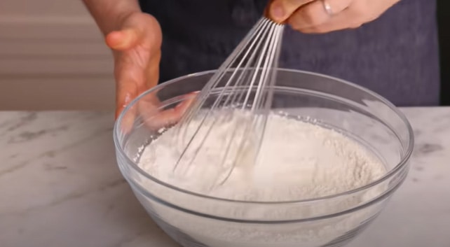 mix the dry ingredients with butter