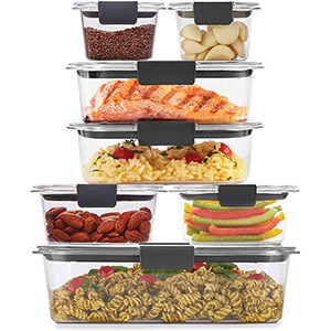 rubbermaid brilliance storage 14-piece plastic lids