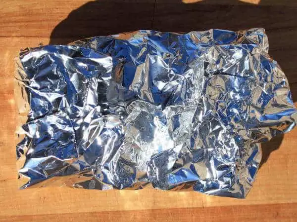 wrap the meat with aluminum foil paper