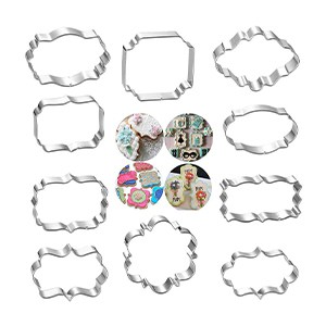 10 pcs plaque frame cookie cutters set