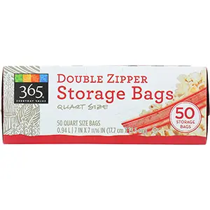 365 everyday value double zipper storage bags