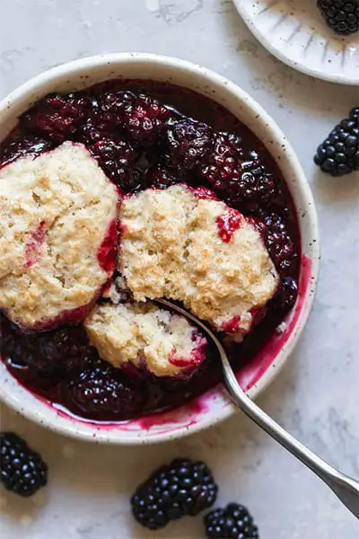 baking the cobbler 