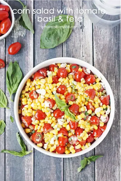 basil & feta corn salad
