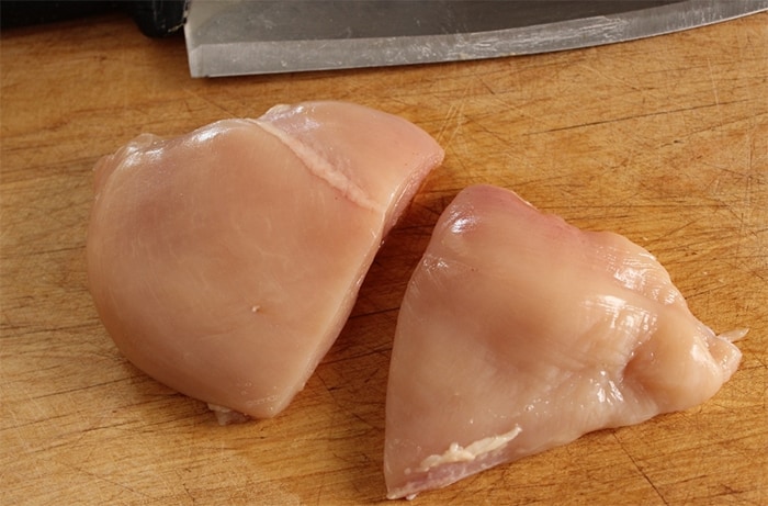  cut chicken breast in half crosswise