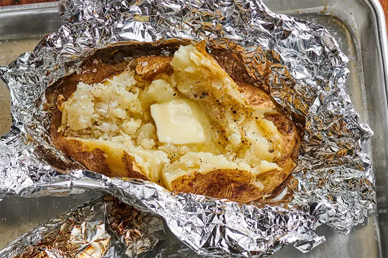 let the baked potato cool down 