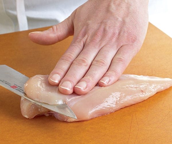 slice chicken breast