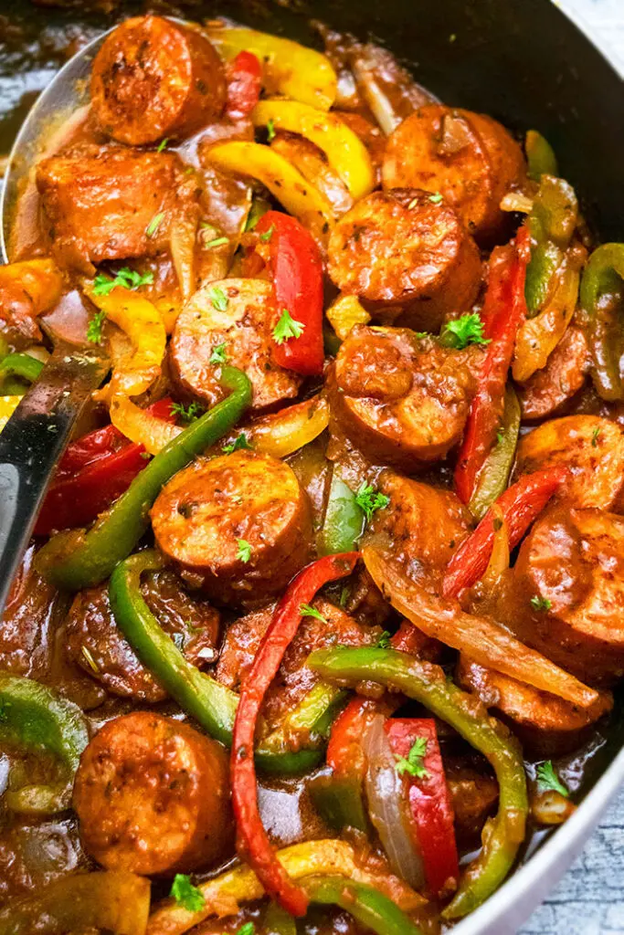 slow-cooker sausage & peppers