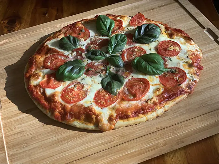 basil on pizza