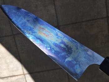 blue patina on carbon steel