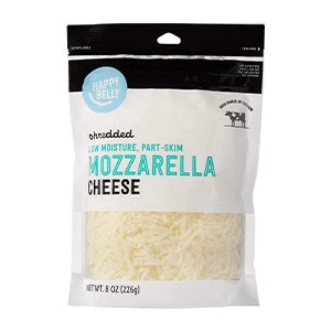 happy belly shredded mozzarella cheese