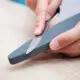 how to polish knife blade scratches
