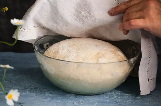 wait for the dough to ferment