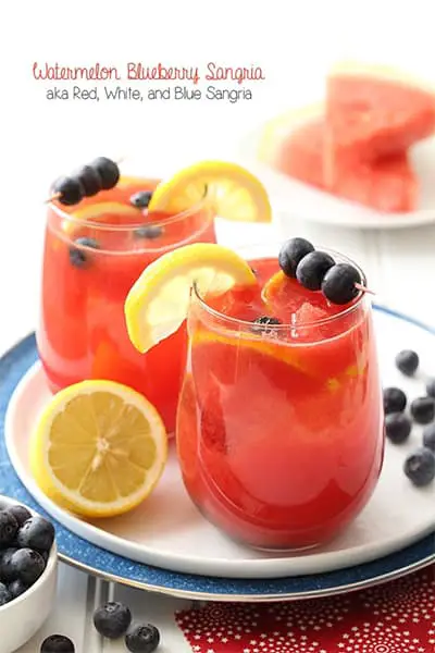 watermelon and blackberry sangria