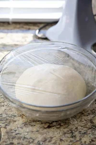 cover the dough with wrap