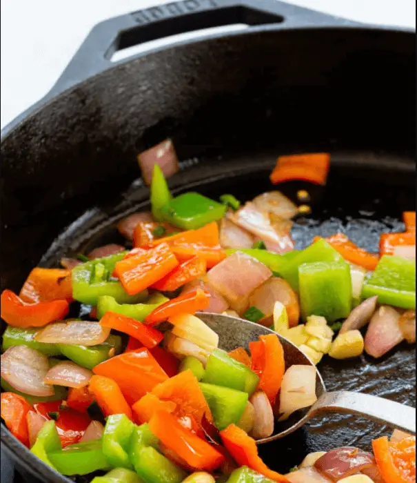 sauté the bell peppers 