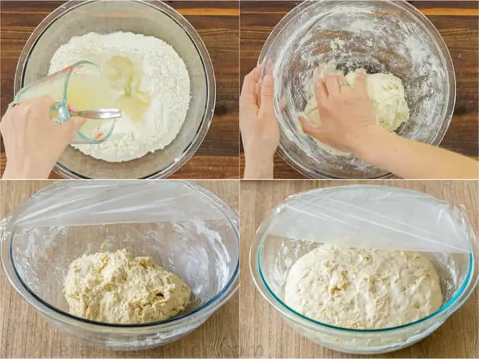 kneading beggars pizza dough