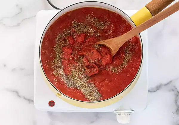 simmer the sauce