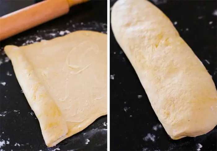 knead and layer the dough