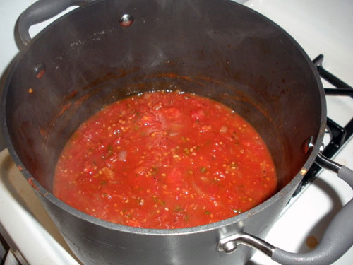 let the tomatoes simmer