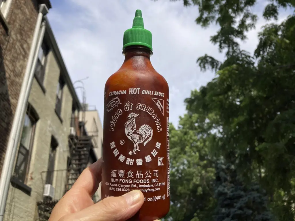 bottle of hot chilli sauce