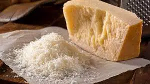 cube of parmesan cheese diced